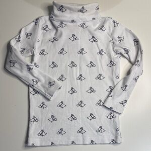 The Beaufort Bonnet Company White Kids Turtleneck Shirt with horse print